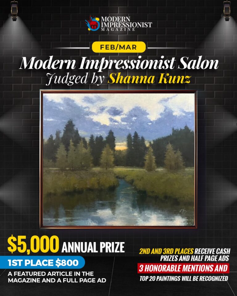 The February/March Modern Impressionist Salon is going on now! Judged by Shanna Kunz! Enter today!